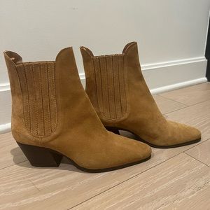 Zara Cowboy Split Leather Ankle Boots